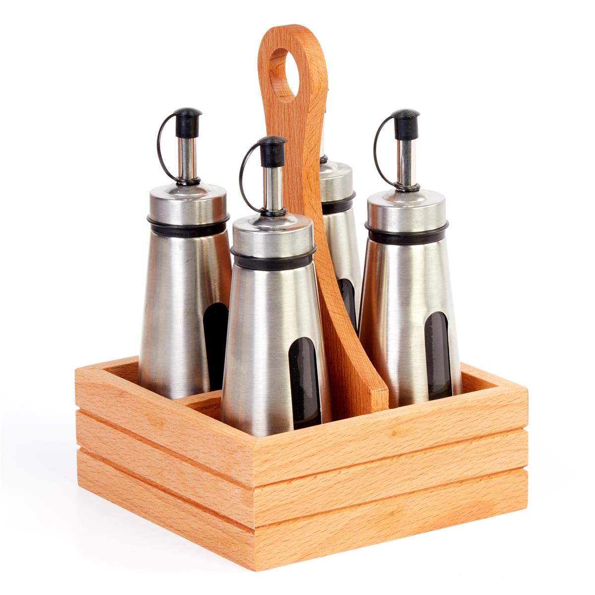 Biradlı Grv-290 4 Lü Piramit Yağlık Takımı 150Cc Ahşap StandlıBiradlıBR.GRV-290