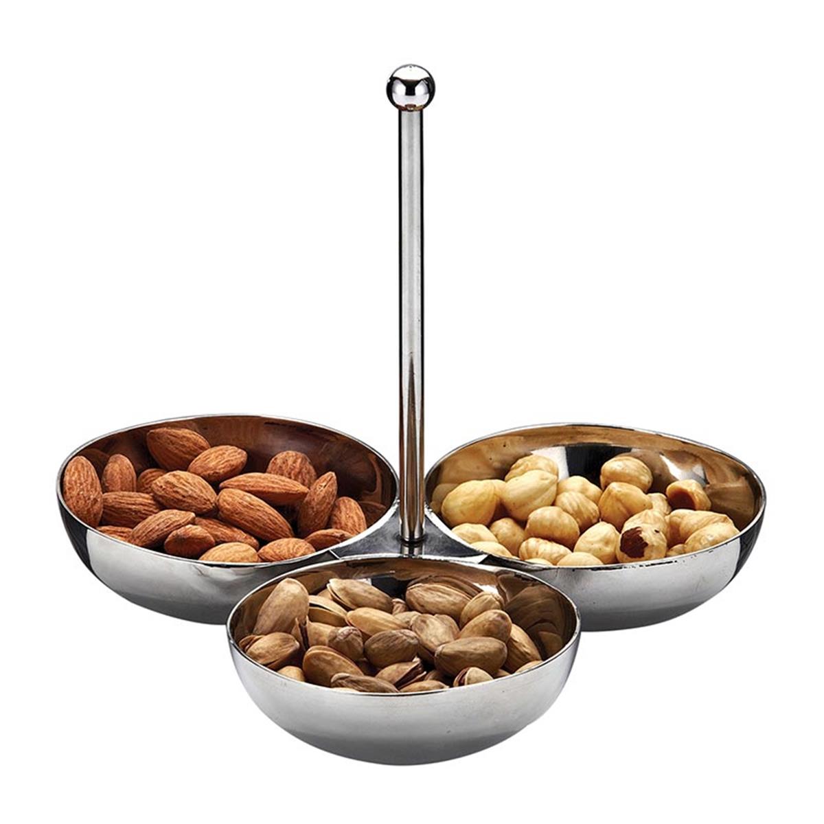 Biradlı Grv-31 3 Lü Çelik Çerezlik 18/10Cr.Ni BiradlıBR.GRV-31