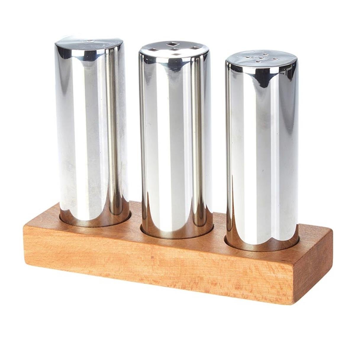 Biradlı Grv-318-Xl Everest Büyük Yuvarlak 3 Lü Tuzluk Biberlik SetiBiradlıBR.GRV-318-XL