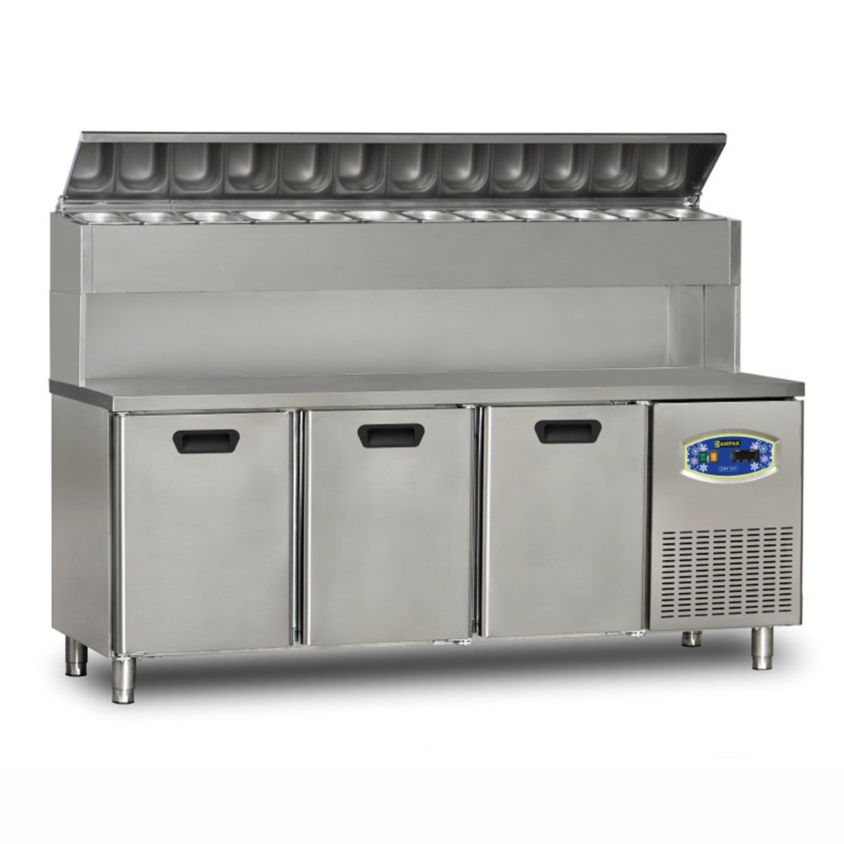 Dampak 22TBF3S-PY70 3 Kapılı Tezgah Altı Yüksek Pizza Hazırlık