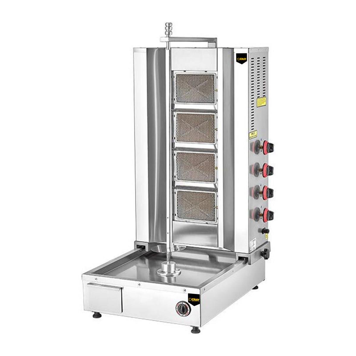 Gast D08(A) 4 Radyanlı Alttan Motorlu Gazlı CE Belgeli Döner OcağıGastGAST.D08(A)