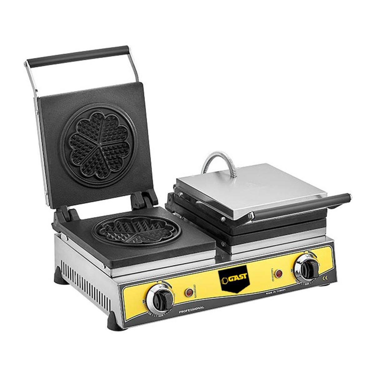 Gast W15 21 cm Çiftli Çiçek Model Elektrikli Waffle MakinesiGastGAST.W15