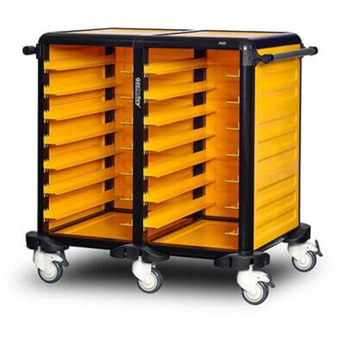 Gastrolley G.ST.75.D.3 75 İkili Servis Tepsi Arabası 2 Yanı Kapalı+Arka Kapalı 101x71x99cm