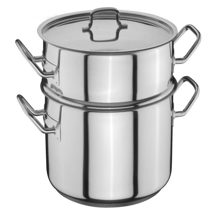 KUSKUS SETİ - 36*17( 36*22 TENCERE, 36*17 SÜZGEÇ TENCERE, 36 CM BOMBELİ KAPAK )Öztiryakiler 0134.03617.01