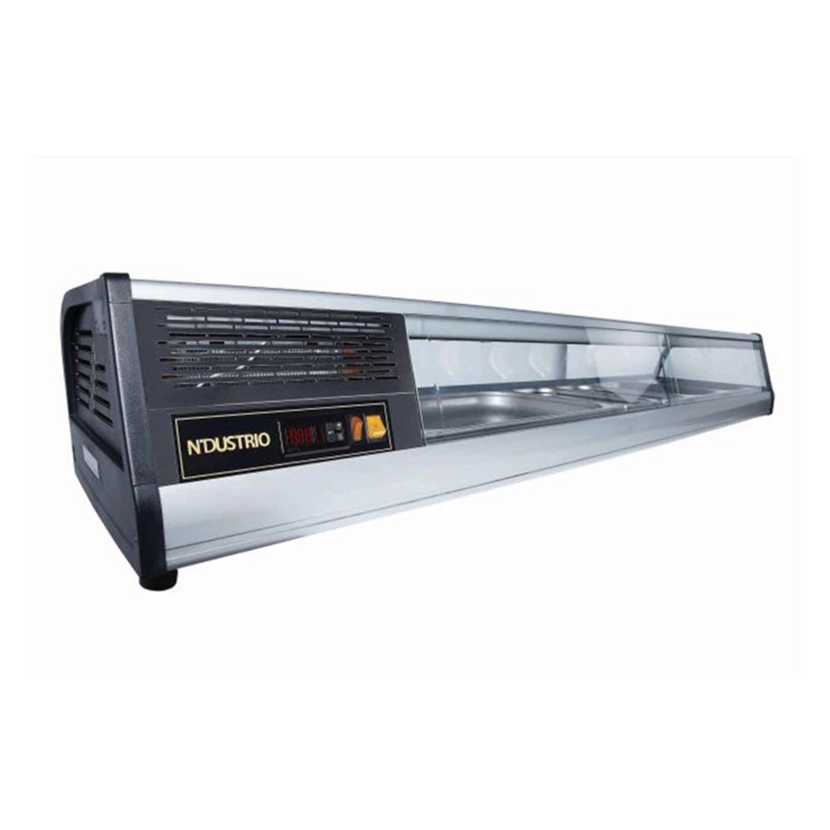 Ndustrio SCR-140 Bombe Camlı Soğutmalı Set Üstü Saladbar GN 1/4 6 Küvetli