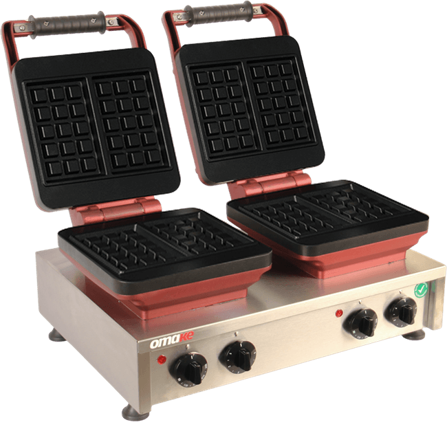 Omake Brüksel 3x5 Model Zamanlayıcılı Manuel Çiftli Waffle MakinesiOmakeOmk.WFL21.E22.0101.Z50