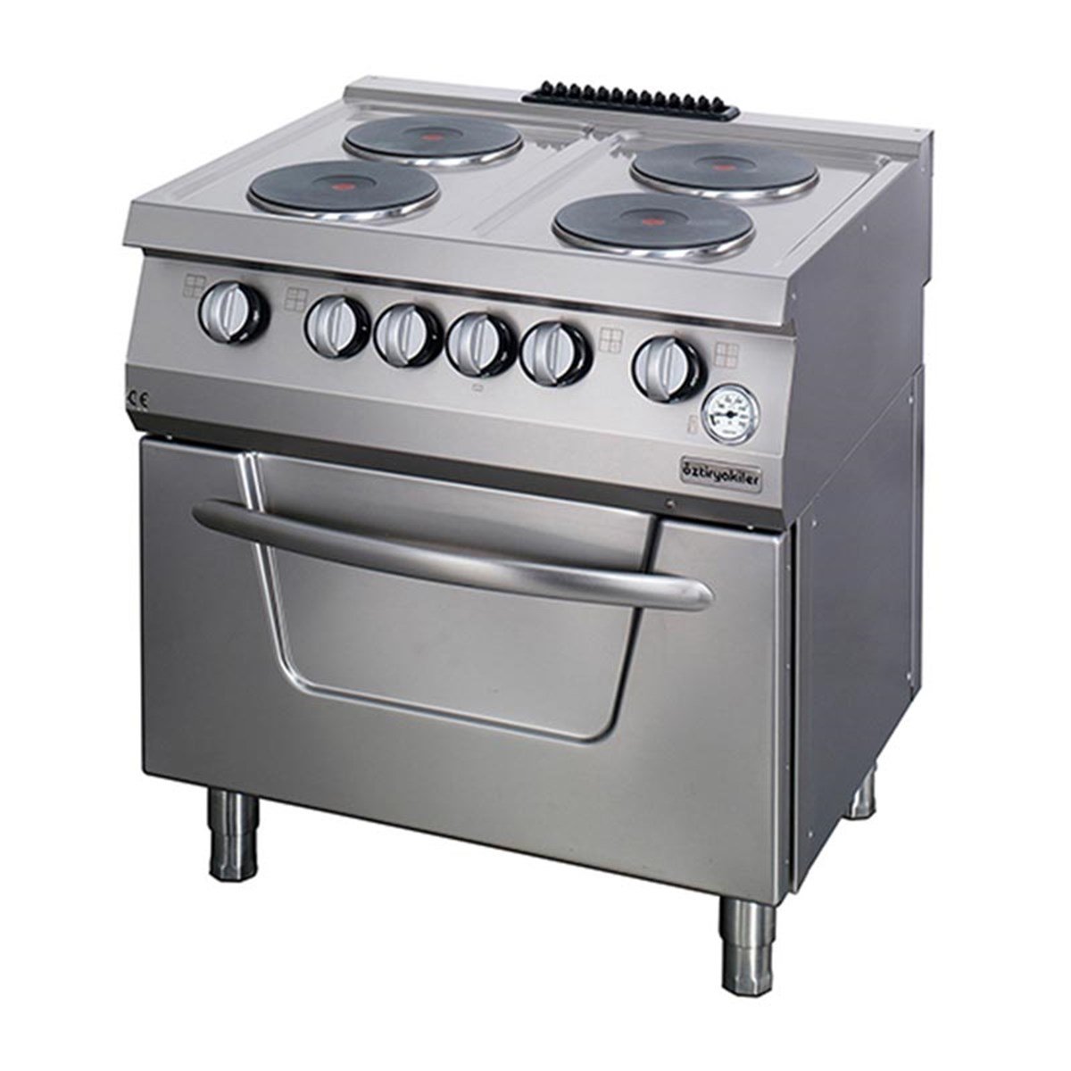 Öztiryakiler 700 Seri Kuzine Fırınlı Elektrikli 4 Yuv.Büyük Plate 80*70*85