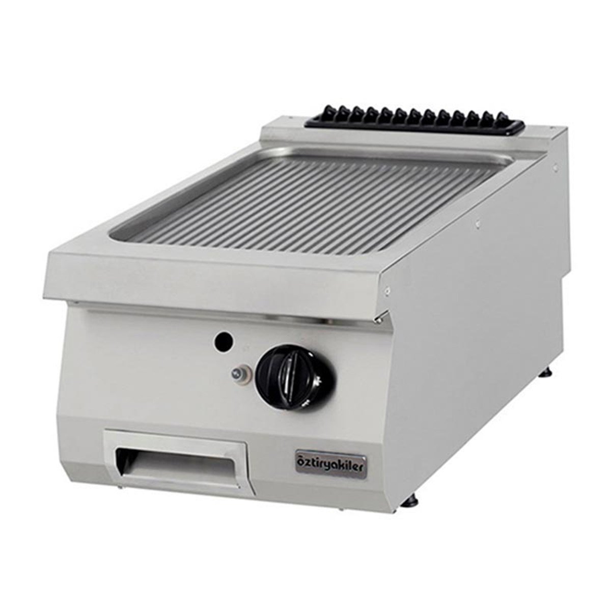 Öztiryakiler 700 Seri Set Üstü Grill Plate Oluklu Gazlı 40*70*30-Sert Krom Kaplı