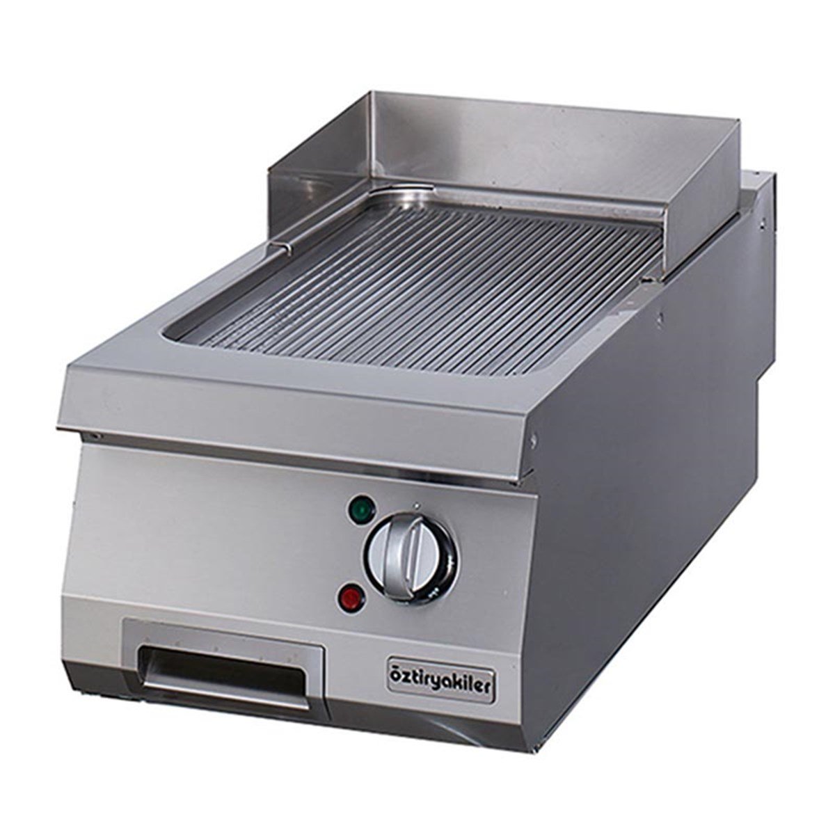 Öztiryakiler 900 Seri Set Üstü Grill Plate Oluklu Elektrikli 40*90*30-Sert Krom Kaplı