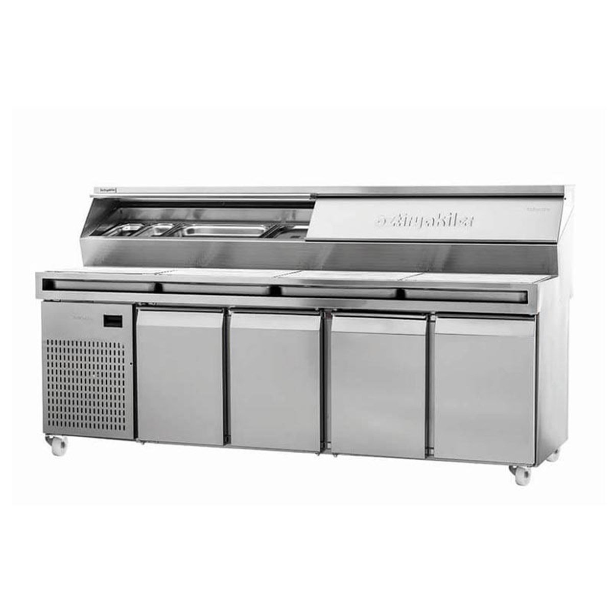 Öztiryakiler Make Up Pizza Hazırlık Dolabı 240X80 Özel Pizza Önü Gn Kap Telli