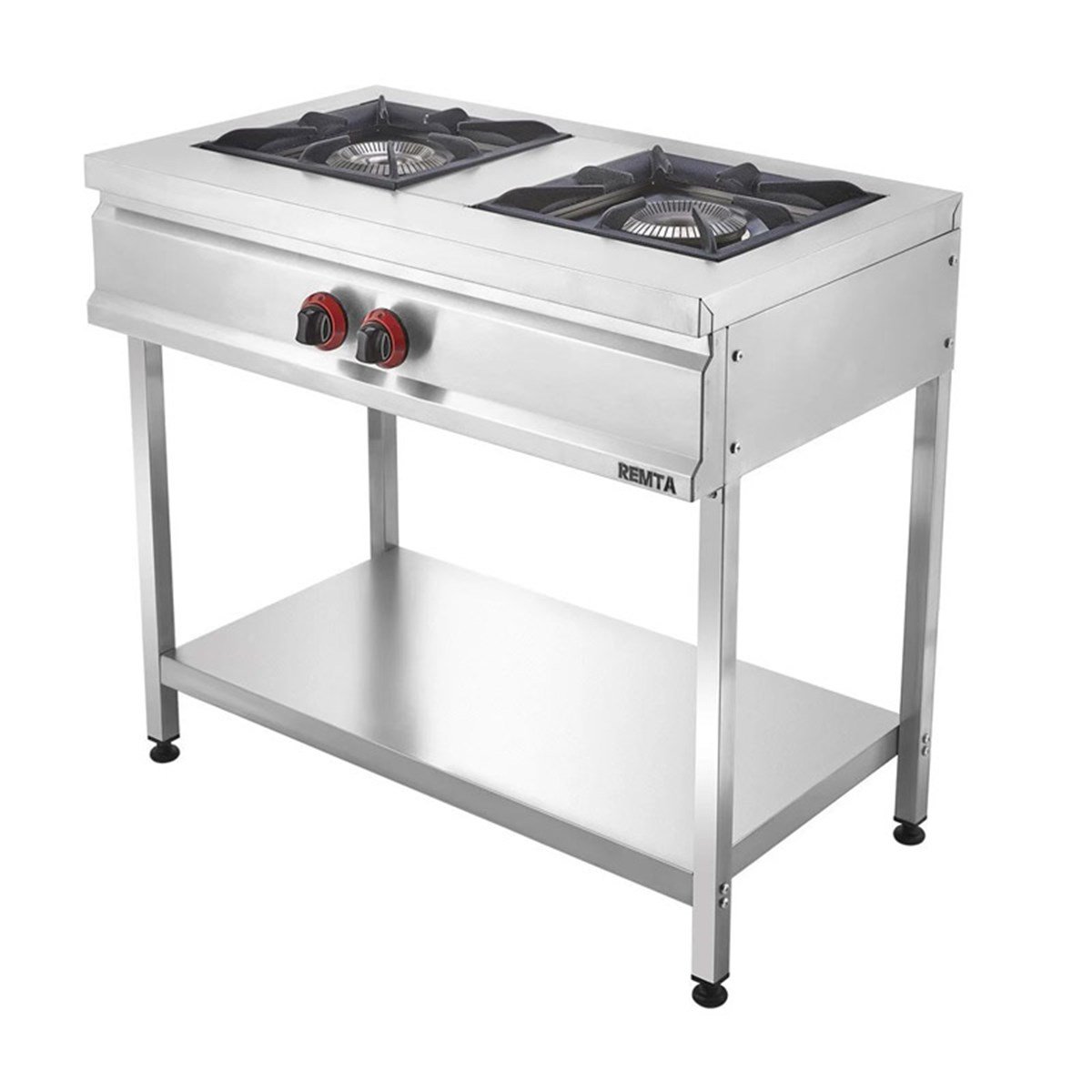 Remta CEJ23(L) 2 li Ayaklı Taban Raflı Gazlı Ocak CE Belgeli