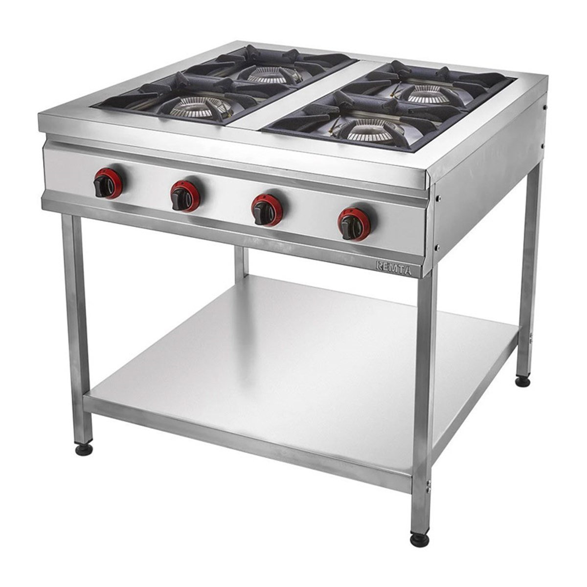 Remta CEJ32(L) 4 lü Ayaklı Taban Raflı Gazlı Ocak CE Belgeli