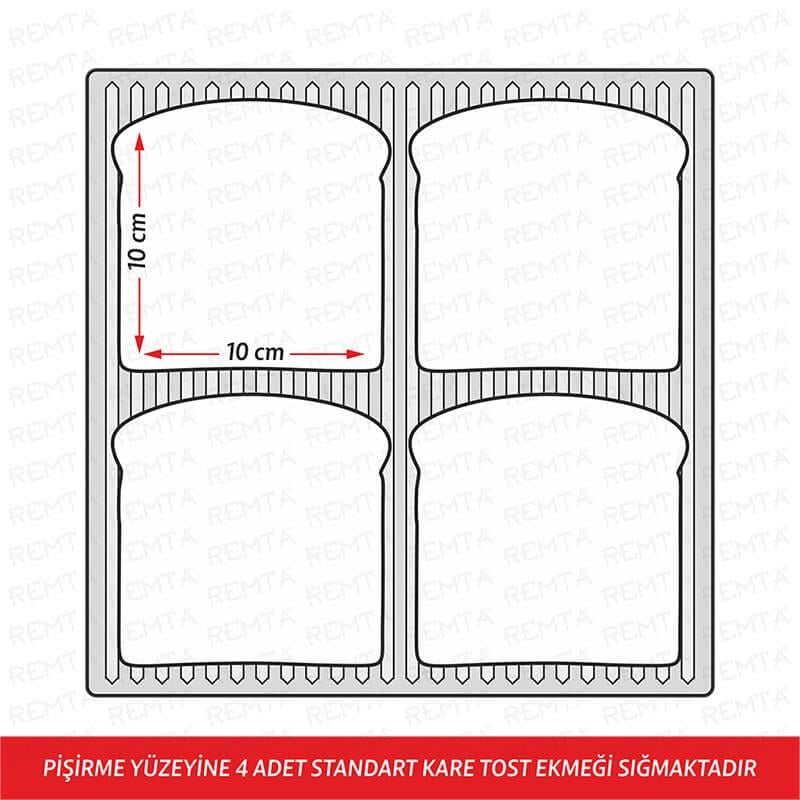 Remta R72 Standart 8 Dilim Elektrikli Tost MakinesiRemtaRM.R72