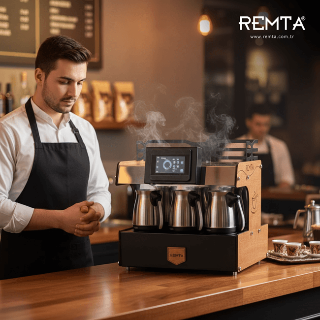 Remta  RTK03 3 Cezveli Profesyonel Türk Kahve MakinesiRemtaRM.RTK03