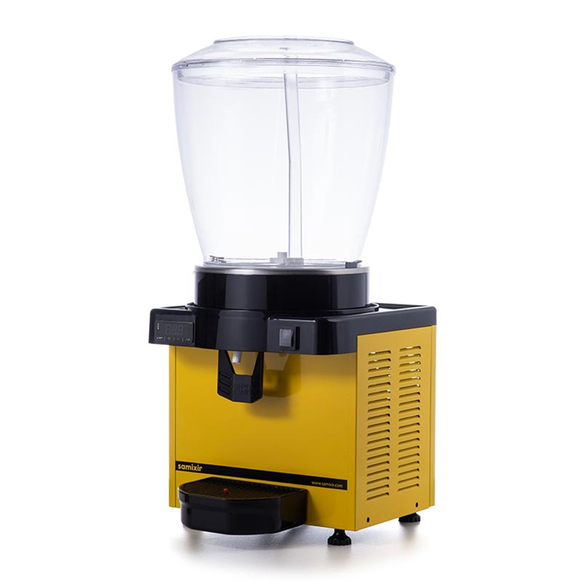 Samixir 22 L Panoramik Fiskiyeli Soğuk İçecek Dispenser Dijital Sarı R134A-50Hz