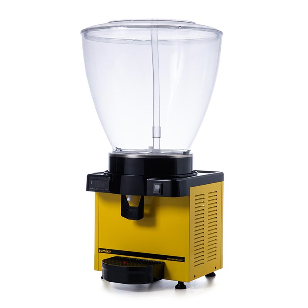 Samixir 40 L Panoramik Fiskiyeli Soğuk İçecek Dispenser Dijital Sarı-R134A-50Hz