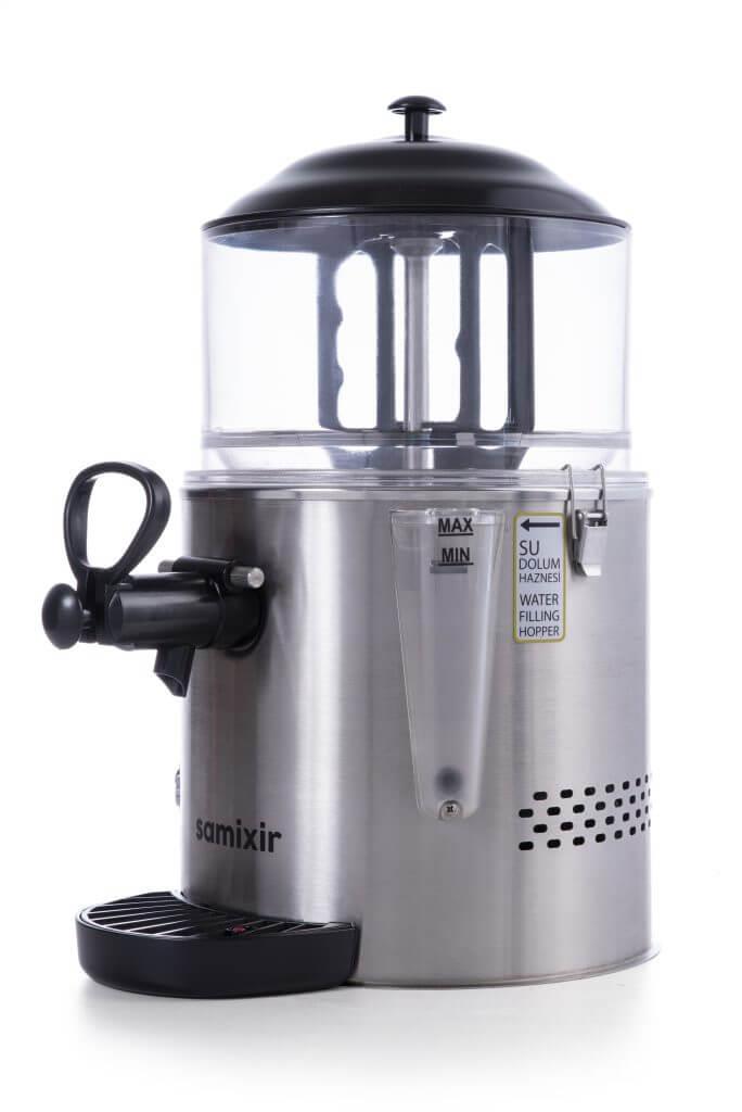 Samixir 5 L Panoramik Karıştırıcılı Sıcak Çikolata Ve Salep Dispenser SiyahSamixirSMX.SC05.B