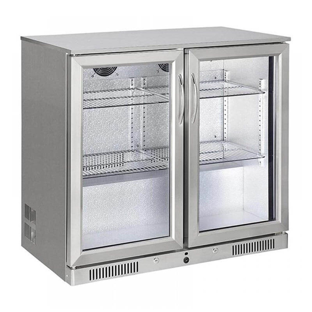 Senox SBC-250 İki Kapılı Bar Altı Şişe Soğutucu (Krom)