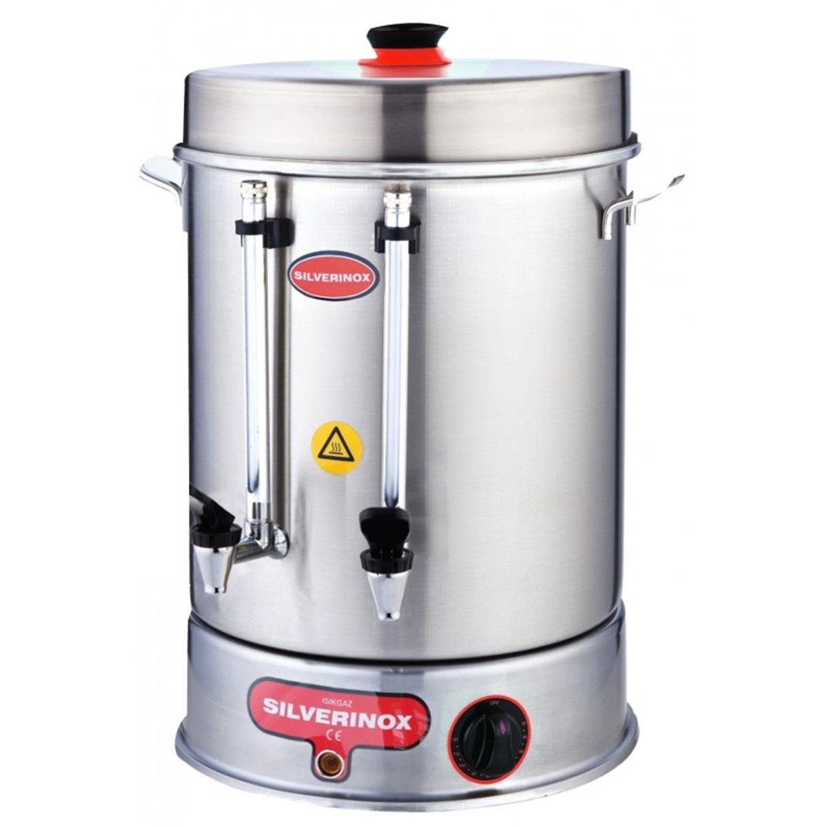 SilverInox 1908 250 Bardak Basmalı Metal Musluklu Çay Makinesi 23 ltSilverInoxIG.1908