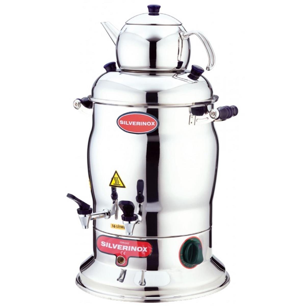 SilverInox 2201 2 Demlikli Çay Semaveri 10 ltSilverInoxIG.2201