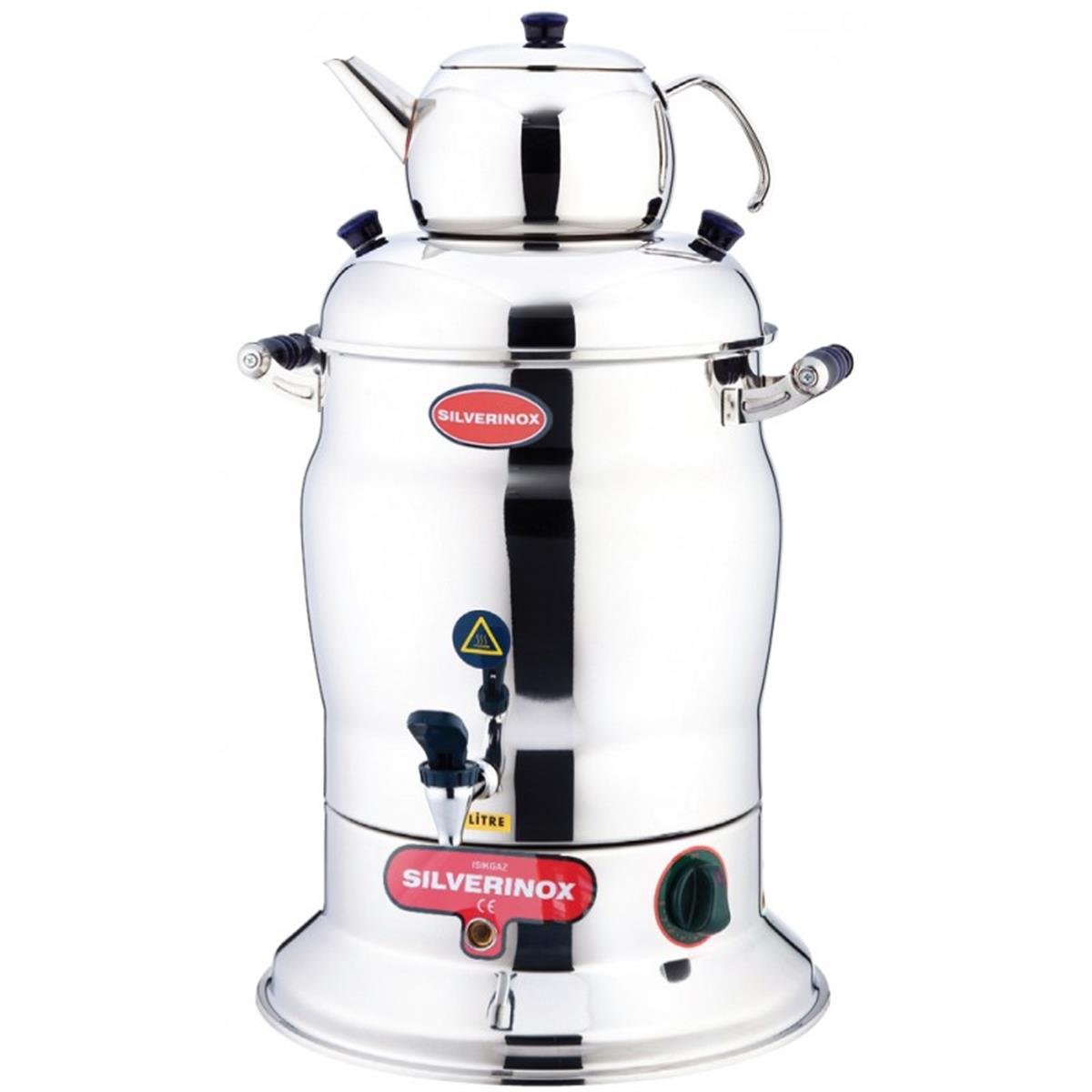 SilverInox 2202-1  Tek Demlikli Çay Semaveri 16 ltSilverInoxIG.2202-1