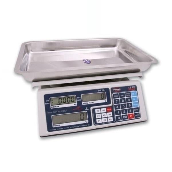 Tess PT6 6 KG Birim Fiyat Hafızalı Market TeraziTessTSS.PT6