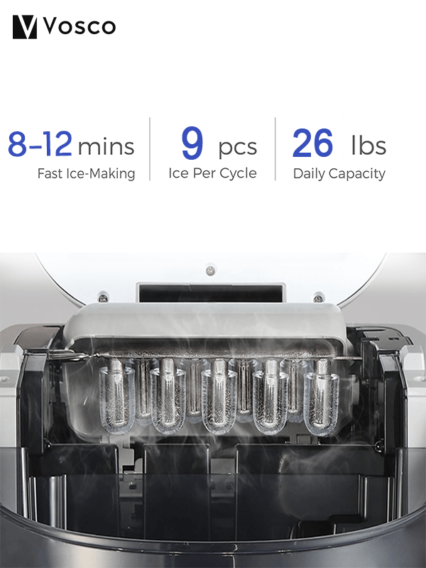 VOSCO VSCB-12B Buz Makinesi Kırmızı 12 KgVoscoVSC.VSCB-12B-Kırmızı