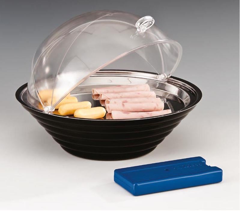 Zicco Zcp 428 Pc Kapaklı Çelik Tepsili Yivli Soğutuculu Teşhir-Yuvarlak R-32,5 Cm ZiccoAKN.ZCP 428