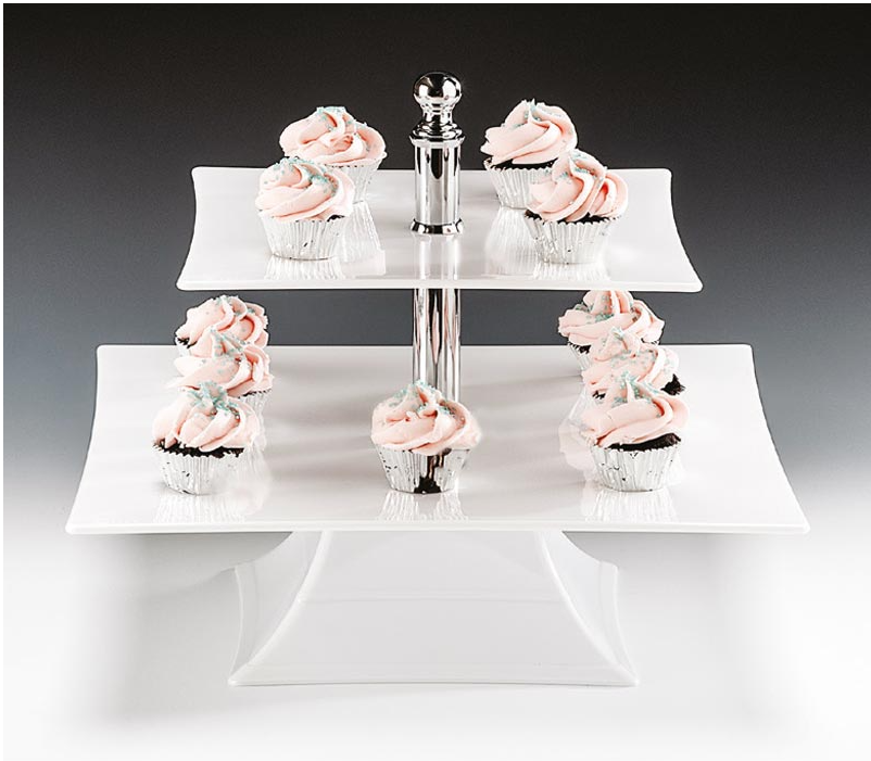 Zicco Zcp 631 Polycarbonat Tepsili 2 Katlı Teşhir Standı(25-35 Cm ) H: 29 CmZiccoAKN.ZCP 631