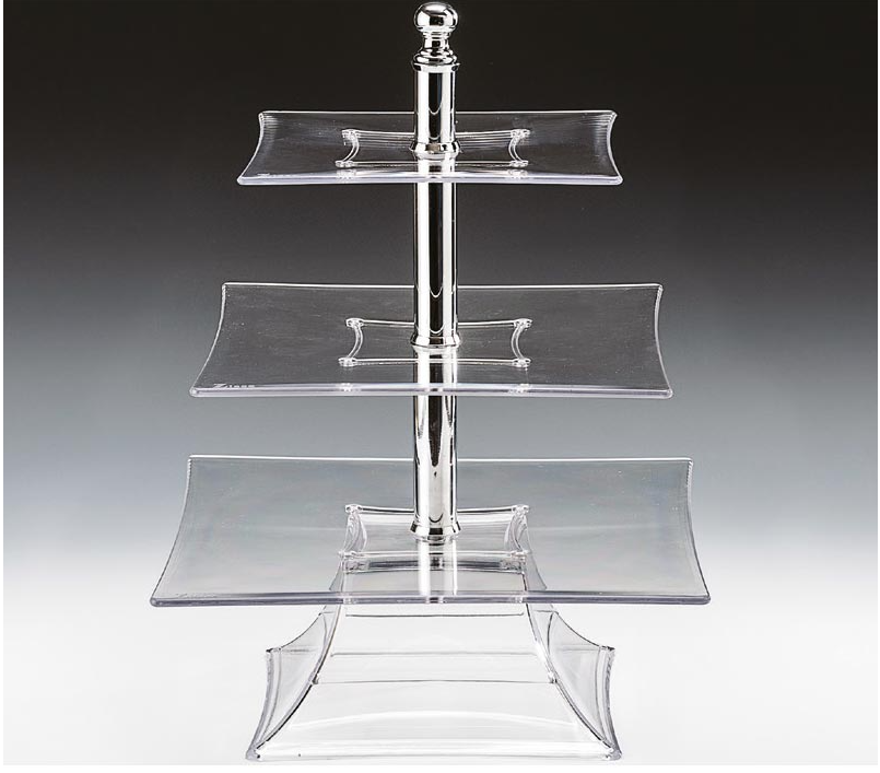 Zicco Zcp 632 Polycarbonat Tepsili 3  Katlı Teşhir Standı(20-25-30 Cm ) H: 39 CmZiccoAKN.ZCP 632