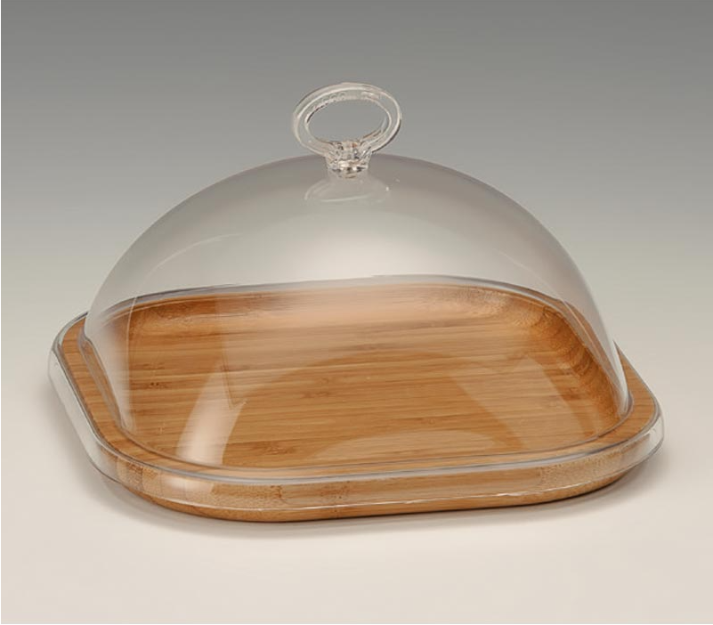 Zicco Zcp 695 Ahşap Altlı Akrilik Kapaklı Fanus 21*21 Cm 21X21X H 13 Cm ZiccoAKN.ZCP 695