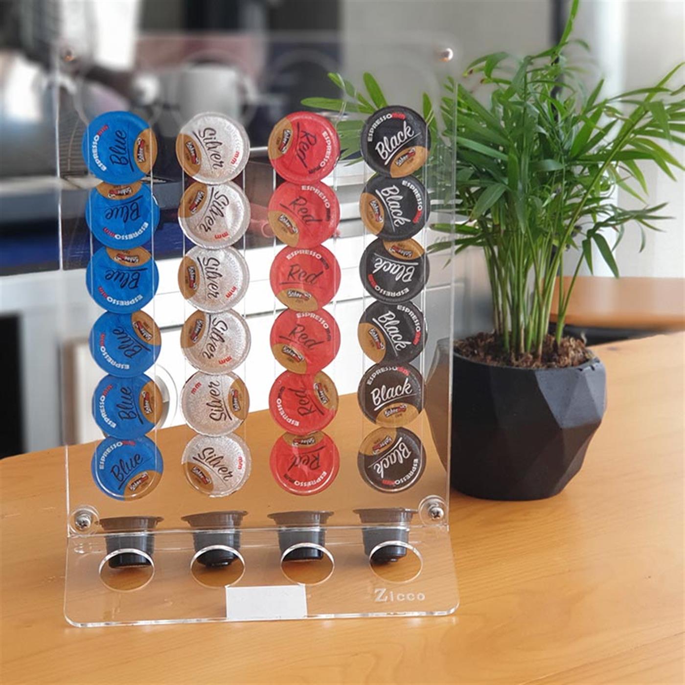 Zicco Zcp 839 Akrilik Kapsül Kahve Standı-56 Adet Kapsül Alıyor 20X28,5 Cm ZiccoAKN.ZCP 839