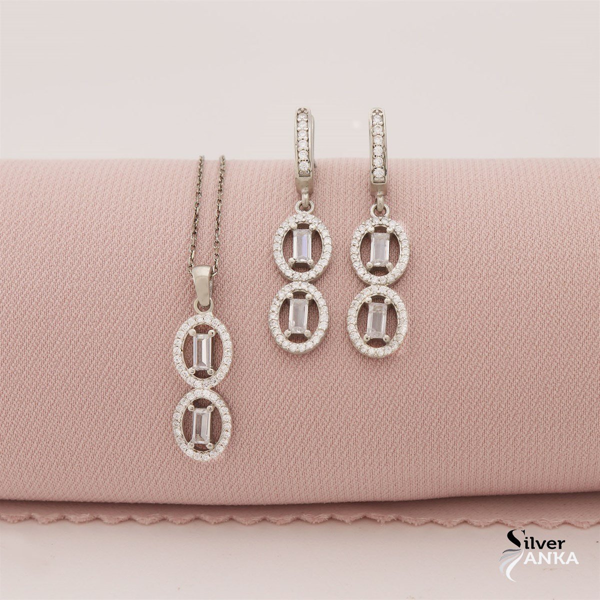 925  Ayar Gümüş Oval Set