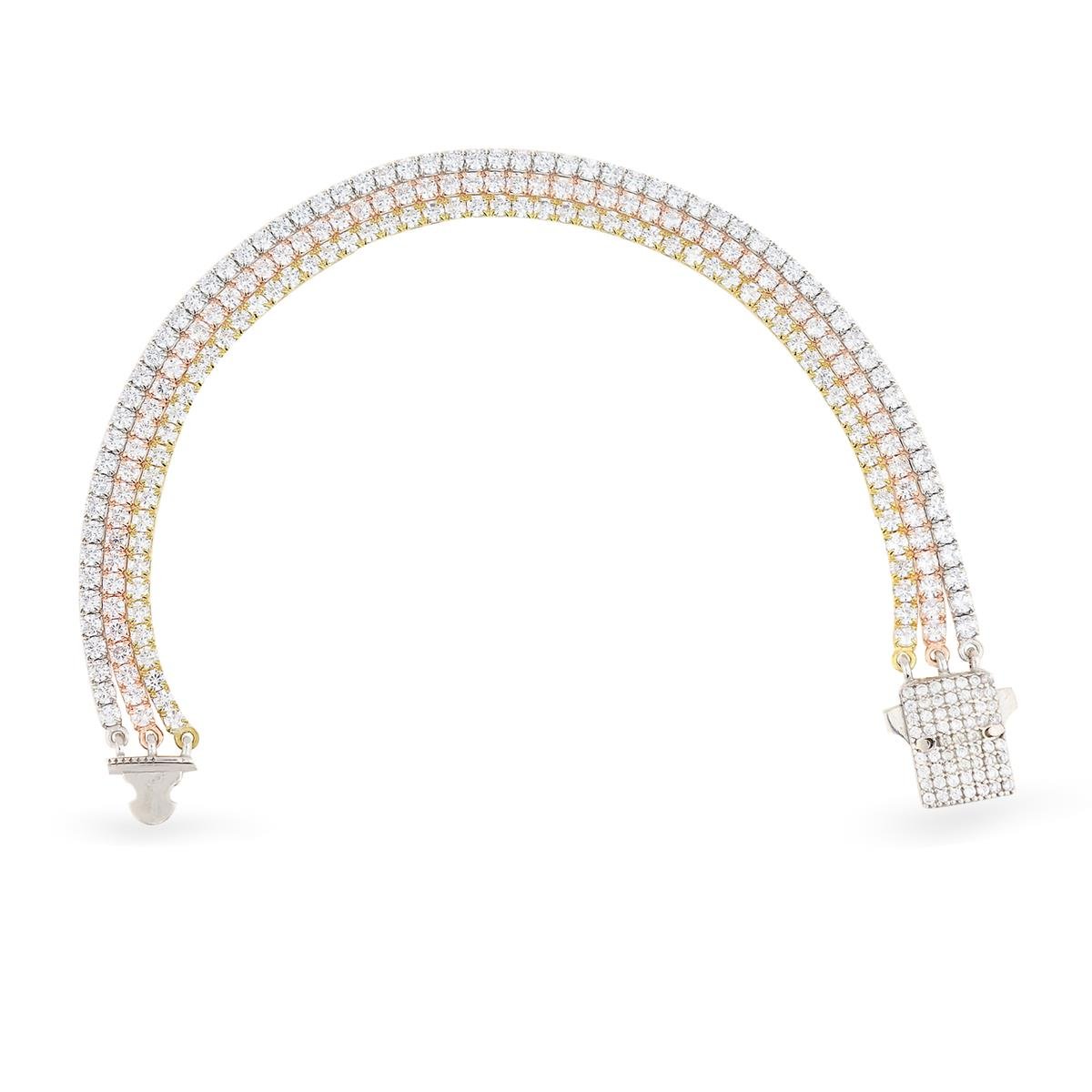 925 Ayar Gümüş 3 Sıra Su Yolu Bileklik