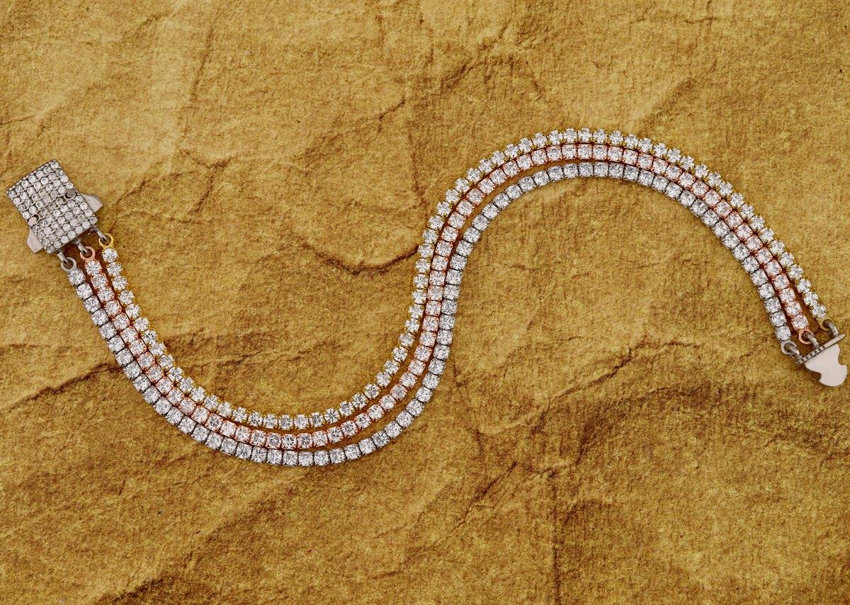 925 Ayar Gümüş 3 Sıra Su Yolu Bileklik