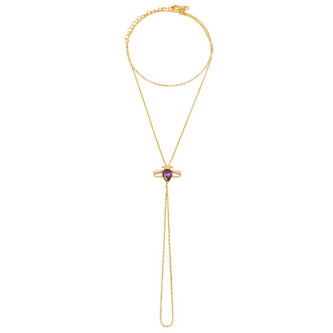 925 Ayar Gümüş Ametist Arı Tasarım Şahmeran Bileklik