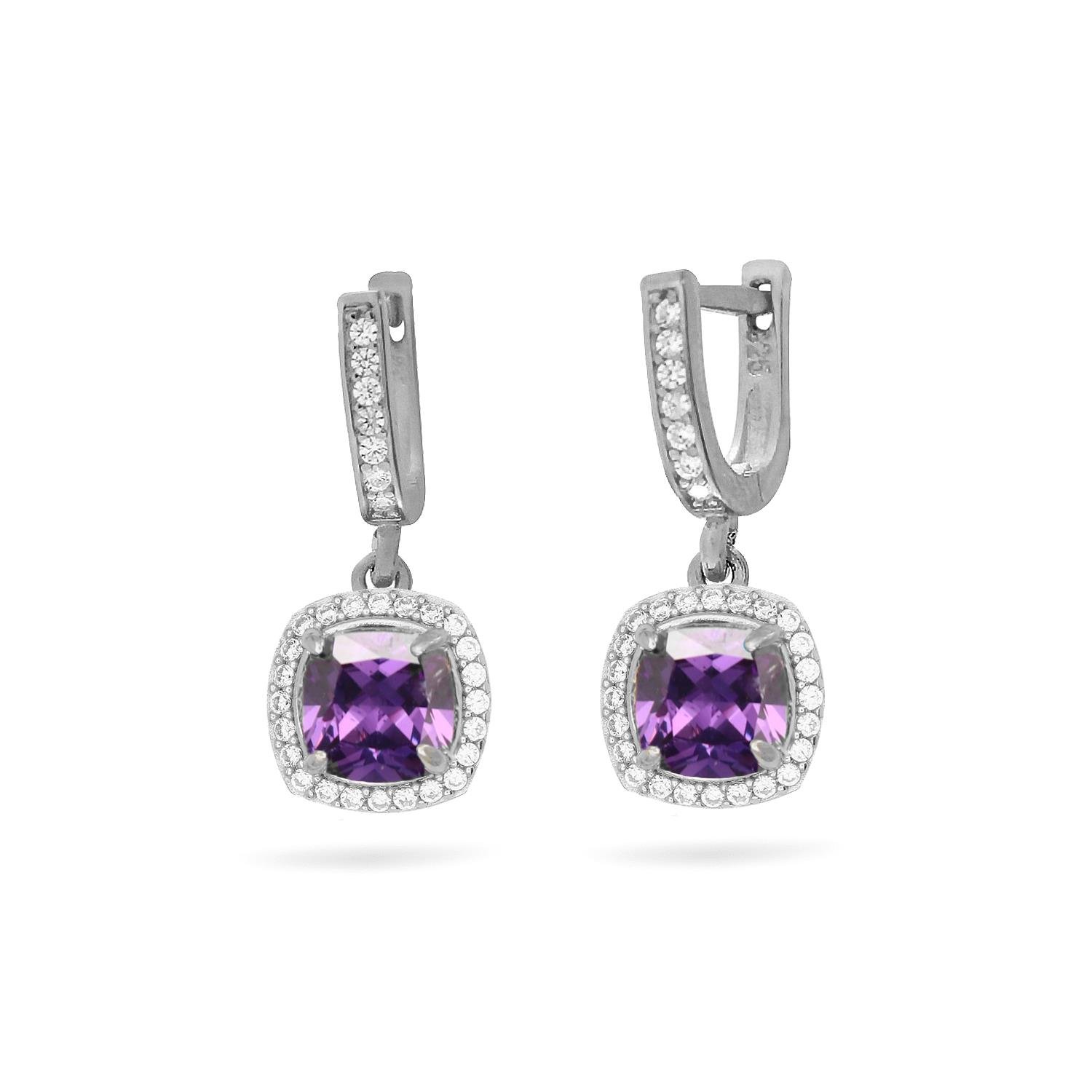 925 Ayar Gümüş Ametist Taşlı Takı Seti