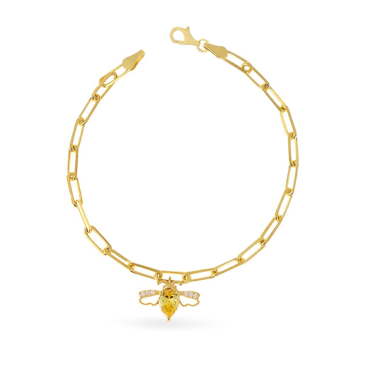 925 Ayar Gümüş Arı Detaylı Bileklik