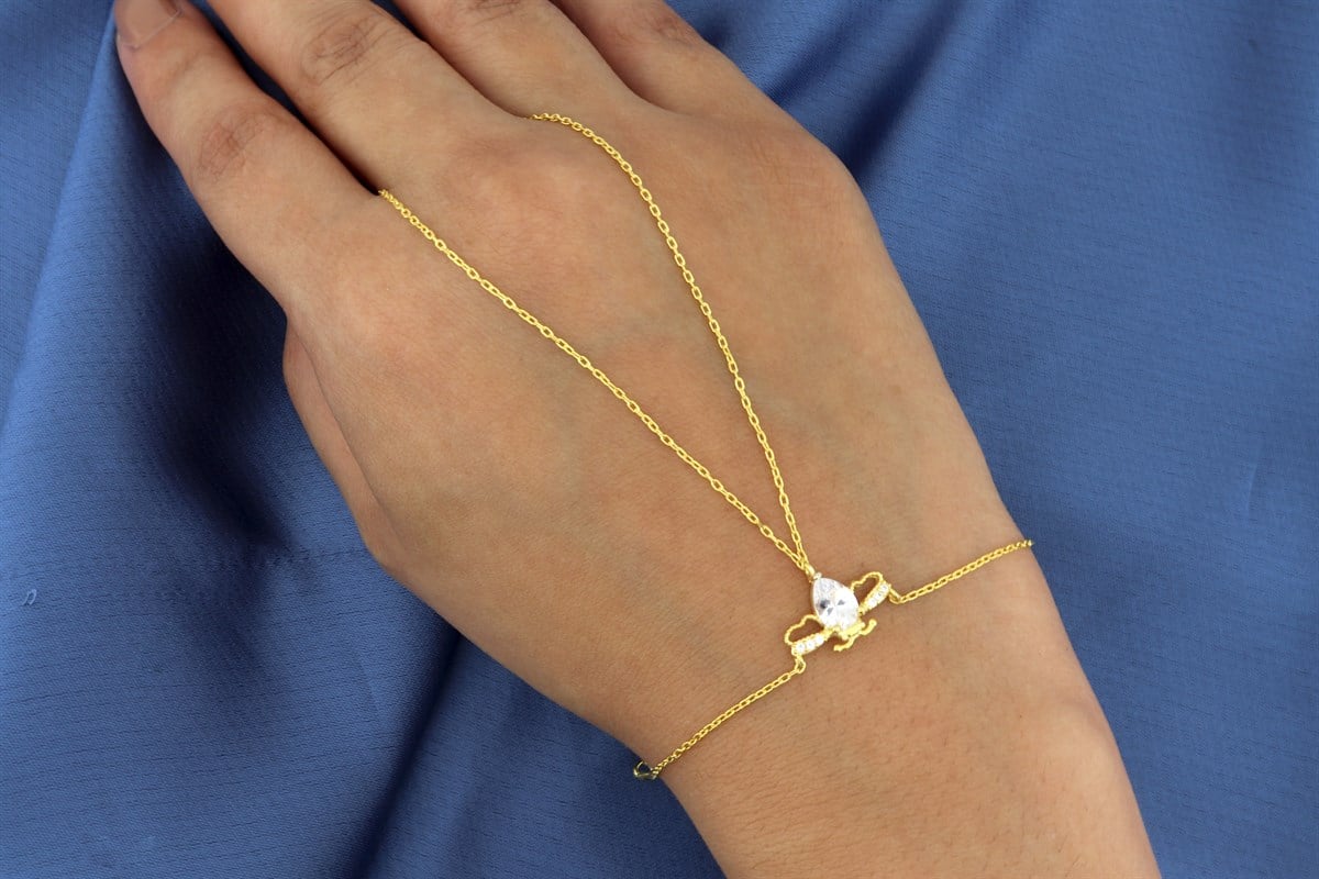 925 Ayar Gümüş Arı Tasarım Şahmeran Bileklik