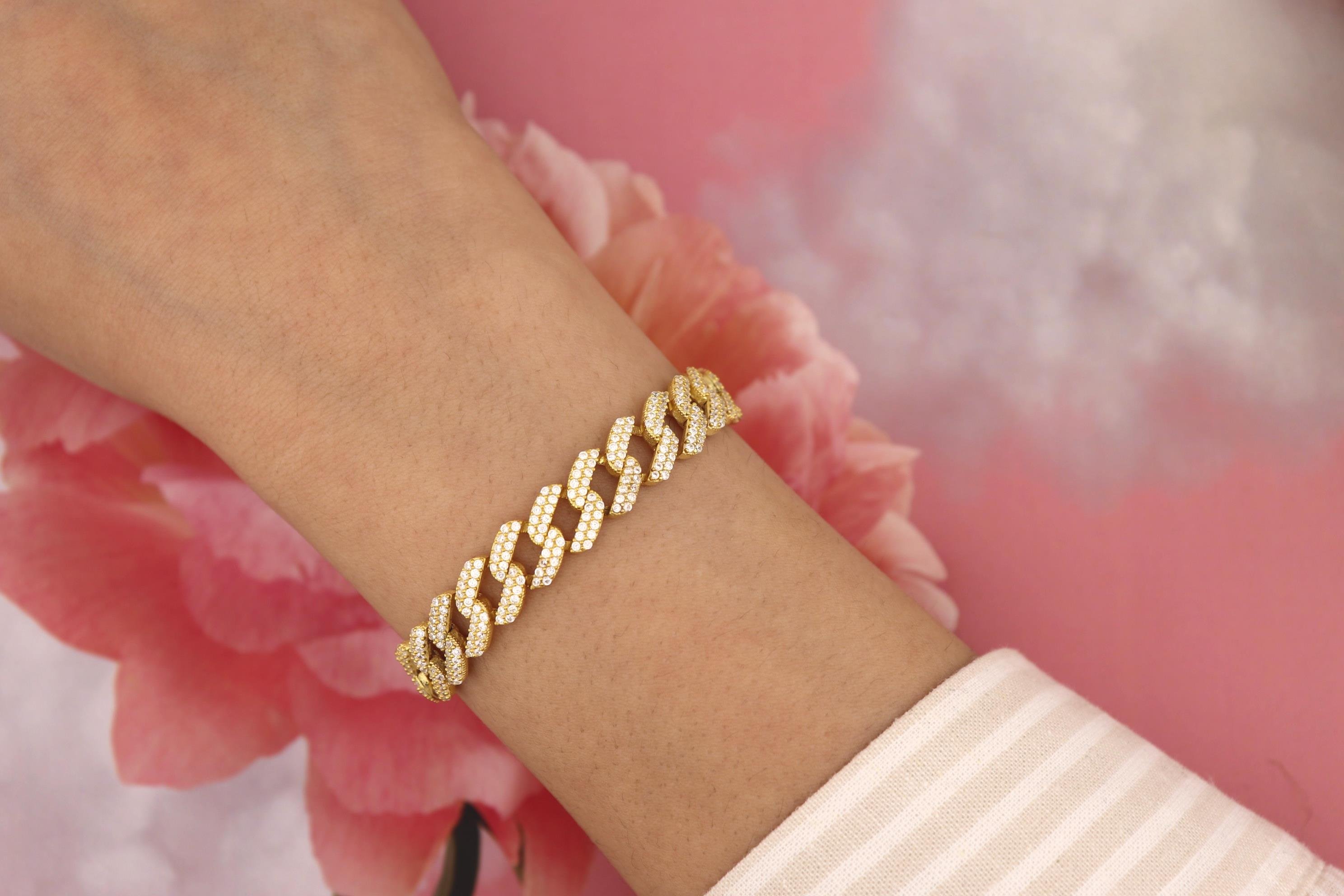 925 Ayar Gümüş Asansörlü Gold Gurmet Bileklik