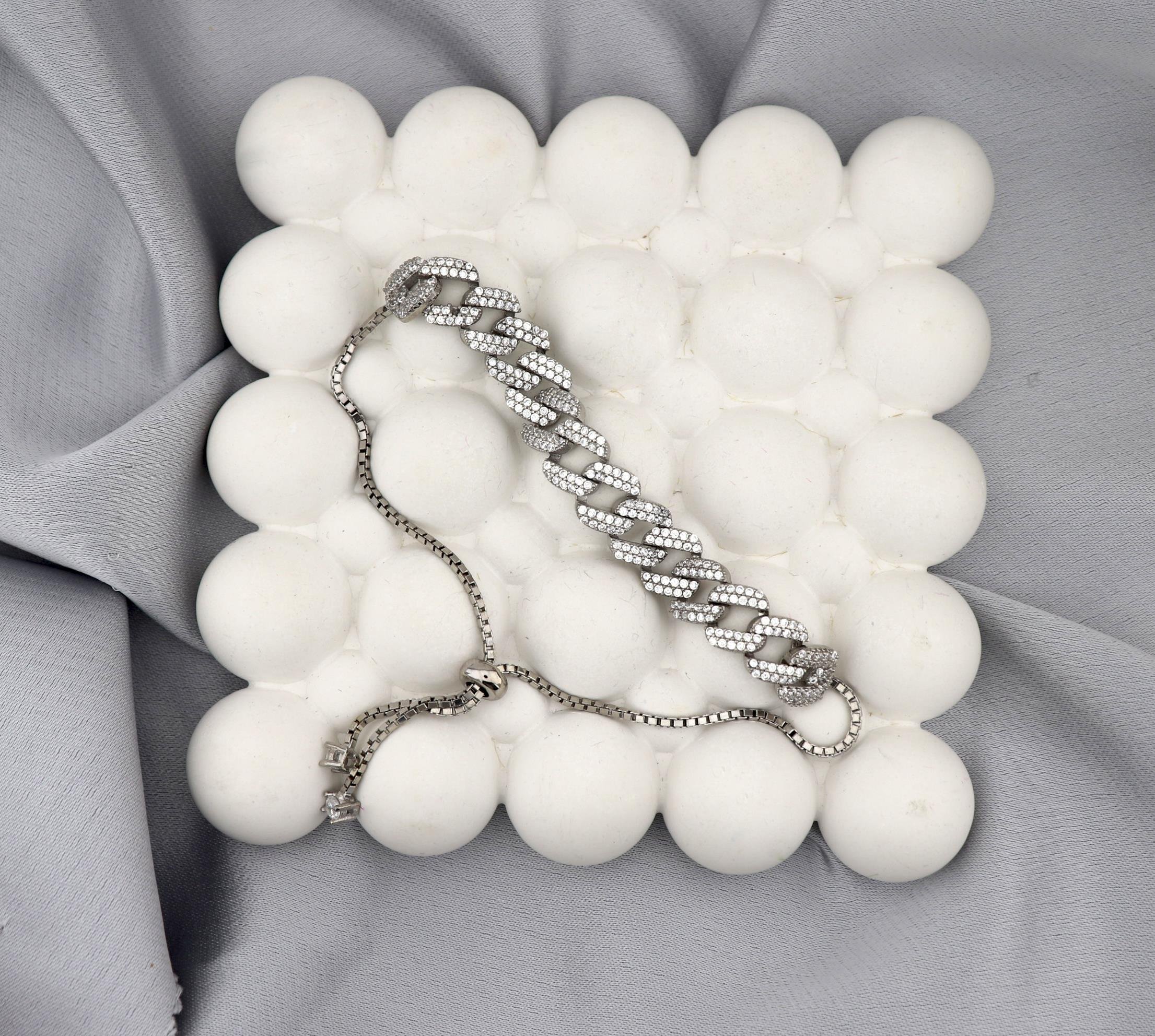 925 Ayar Gümüş Asansörlü Gurmet Zincir Bileklik