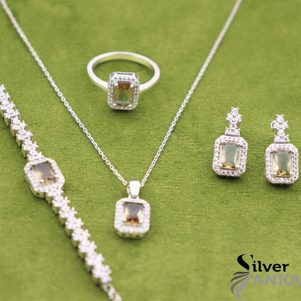 925 Ayar Gümüş Baget 4' Lü Set