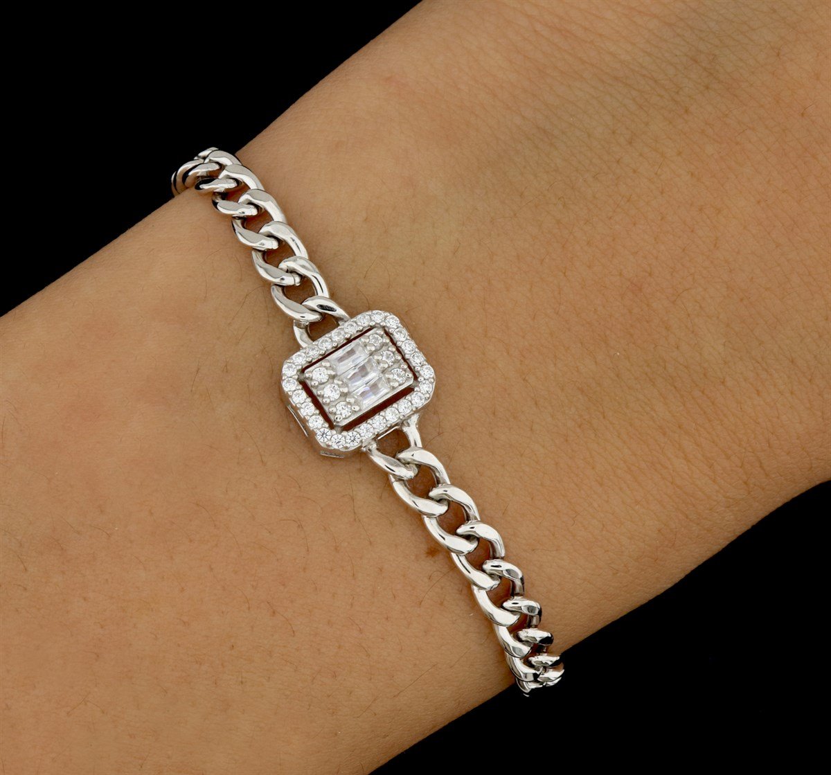 925 Ayar Gümüş Baget Gurmet Bileklik