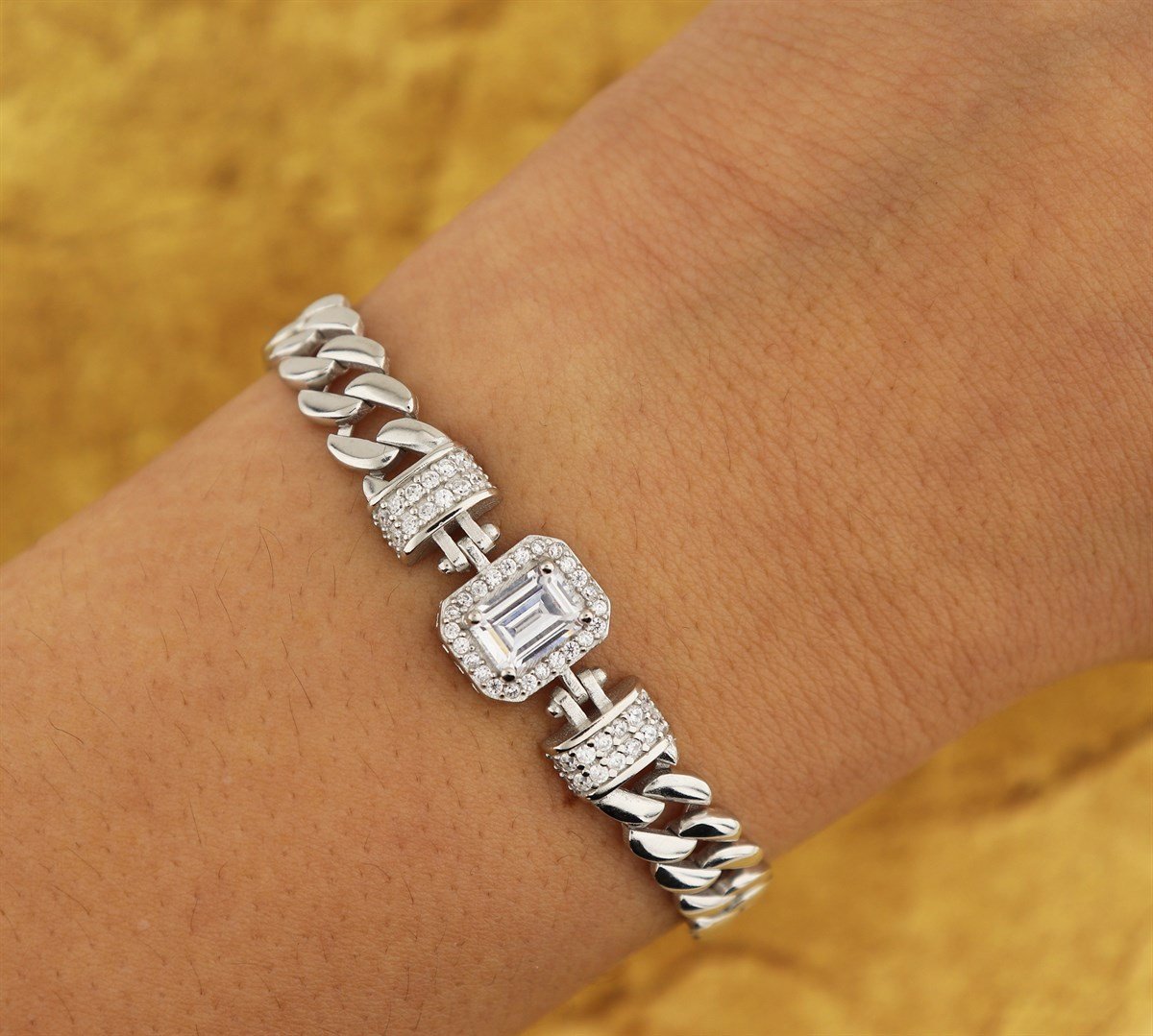 925 Ayar Gümüş Baget Şık Gurmet Bileklik