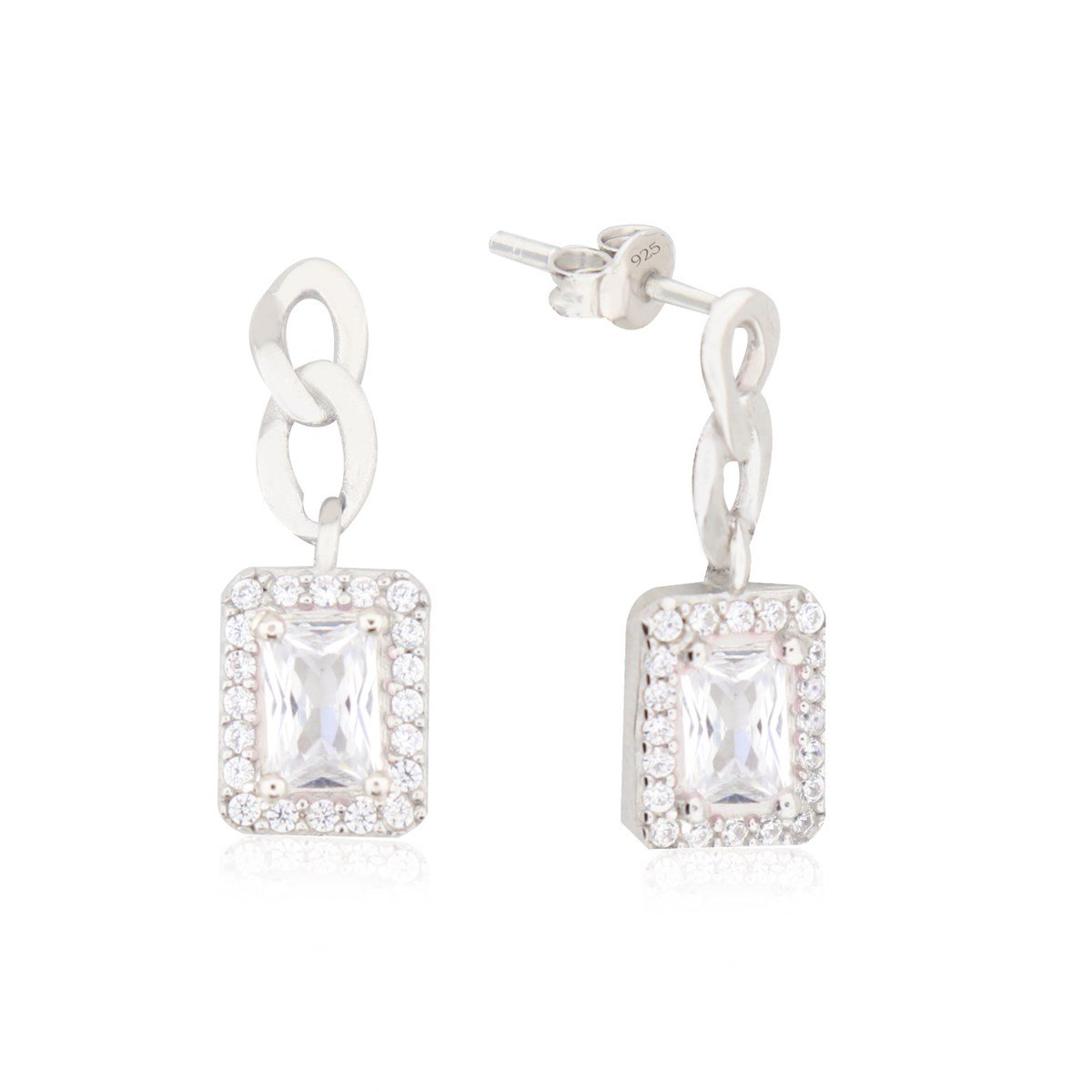 925 Ayar Gümüş Baget Takı Seti Zincir Detay