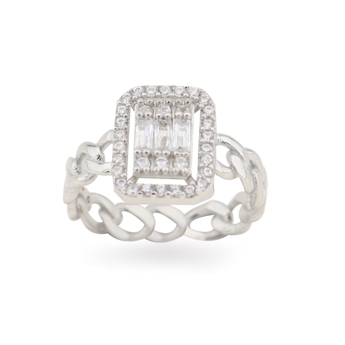 925 Ayar Gümüş Baget Takı Seti Zincir Detay