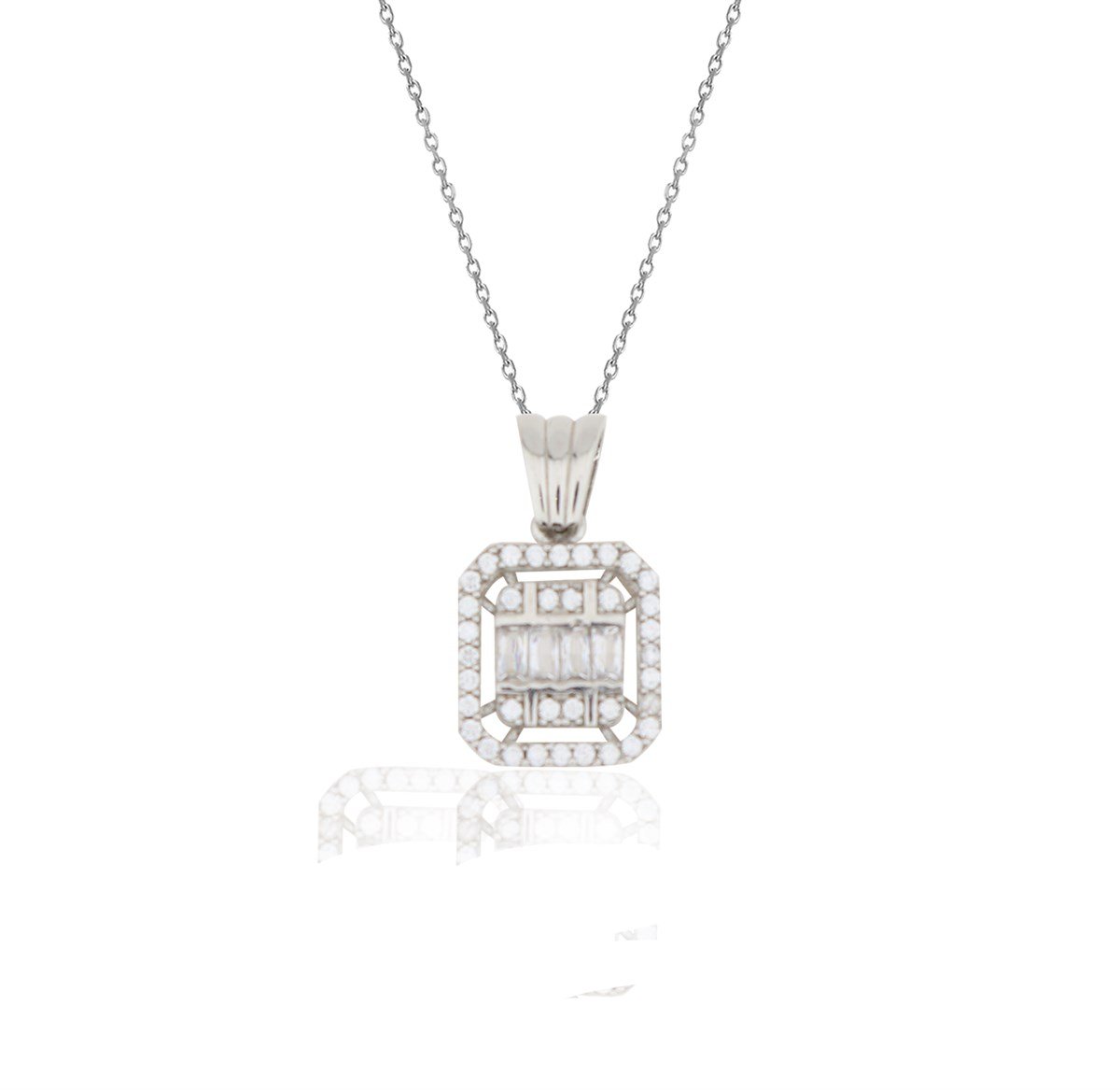 925 Ayar gümüş Baget Taşlı Set