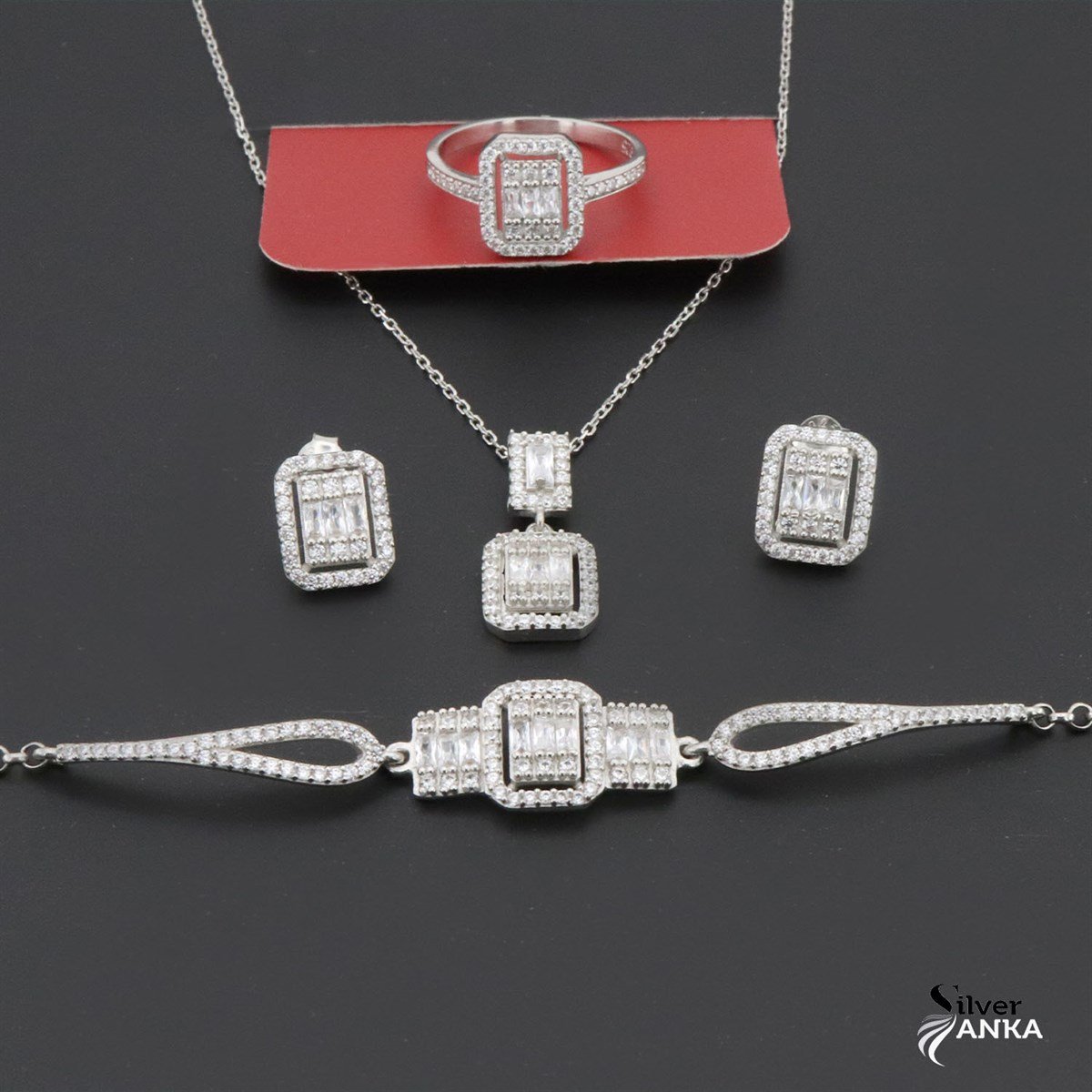 925 Ayar Gümüş Baget Zarif Set