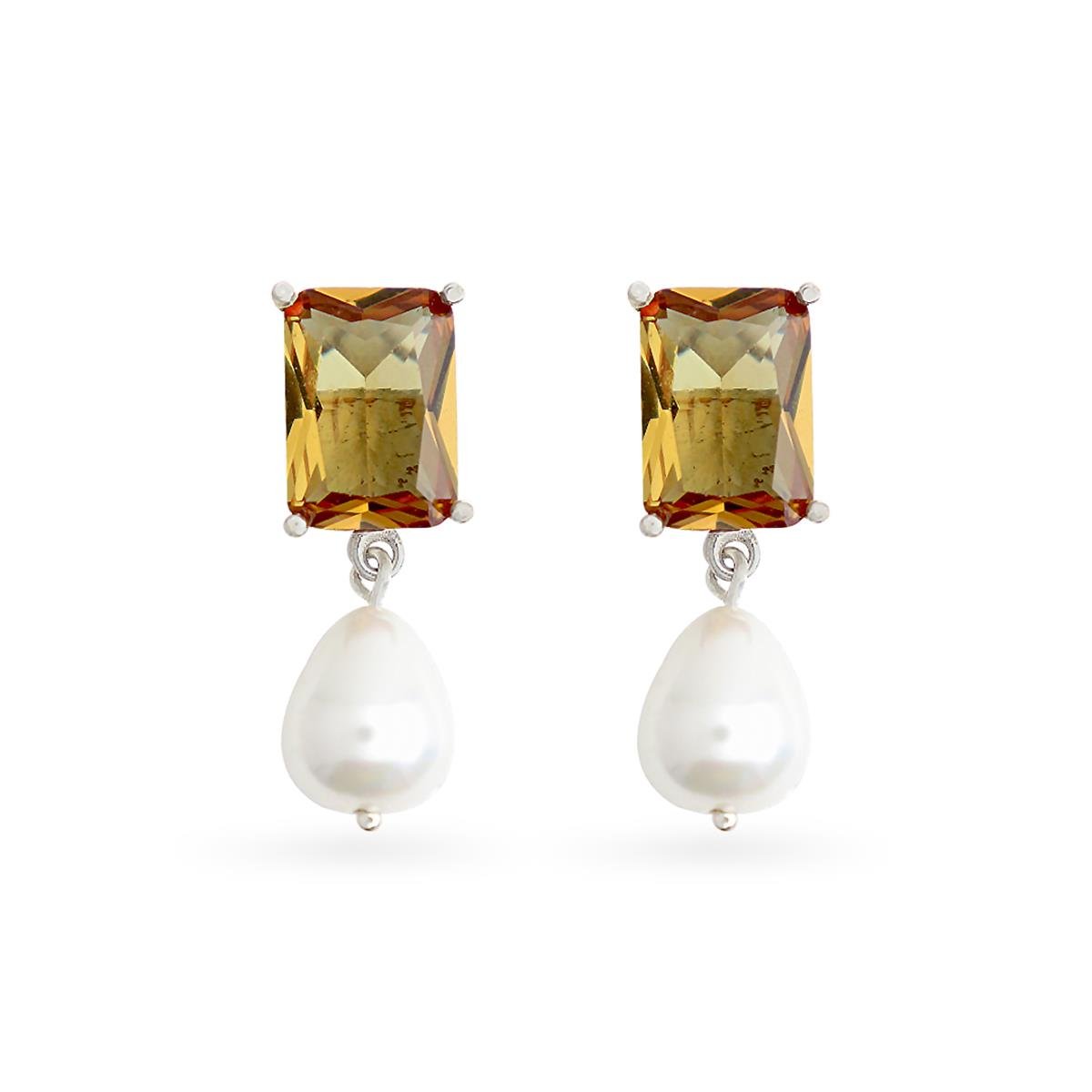 925 Ayar Gümüş Baget Zultanit Taş Küpe