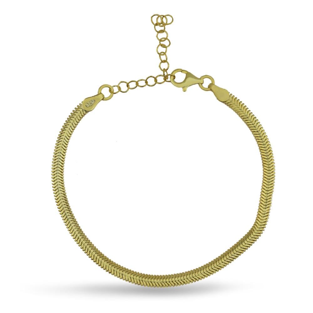 925 Ayar Gümüş Balık Sırtı Zincir Bileklik